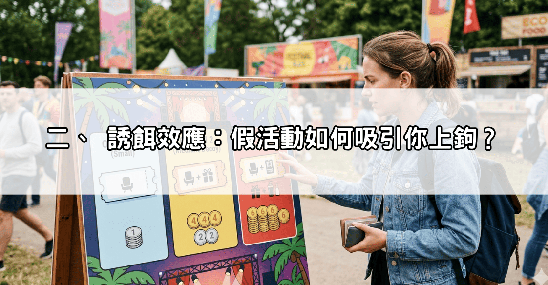 二、 誘餌效應：假活動如何吸引你上鉤？